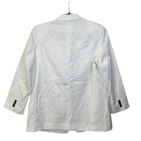 Everlane The Tencel Oversized Blazer Buttersmooth White Women Plus Size 14 NWOT - Picture 4 of 9